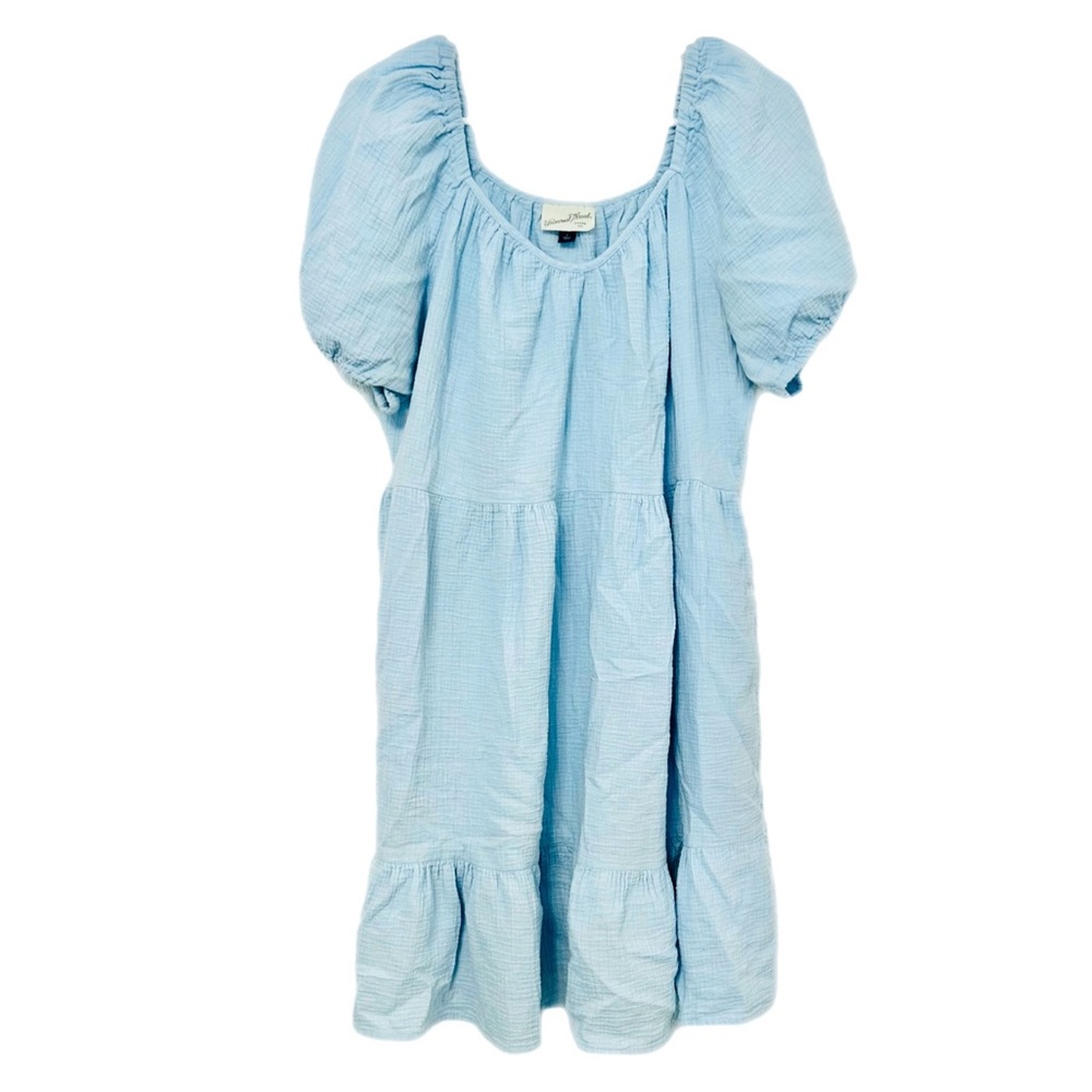 Puff Sleeve Gauze Dress